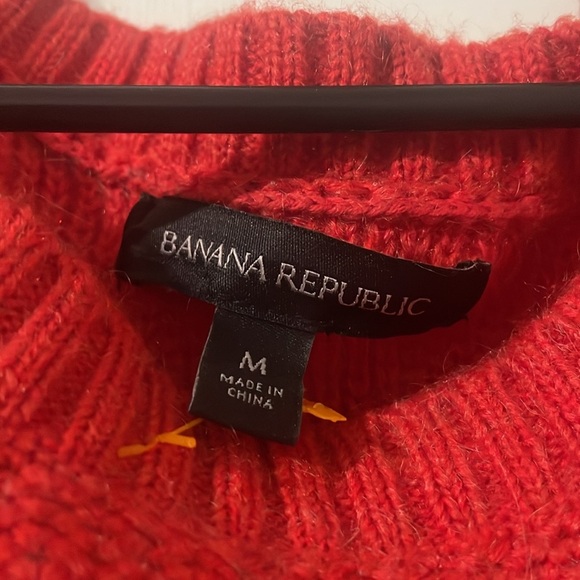 Banana Republic Red Knit Sweater Size M - Picture 3 of 5
